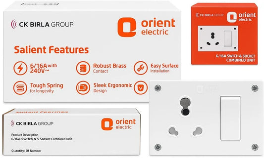 Orient 6/16A Switches & Socket Combined Unit