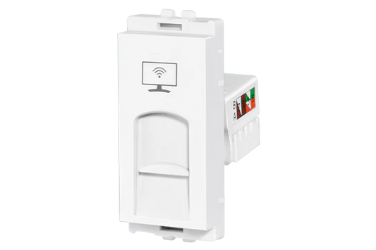 STELLA RJ45 CAT6 DATA OUTLET WITH SHUTTER
