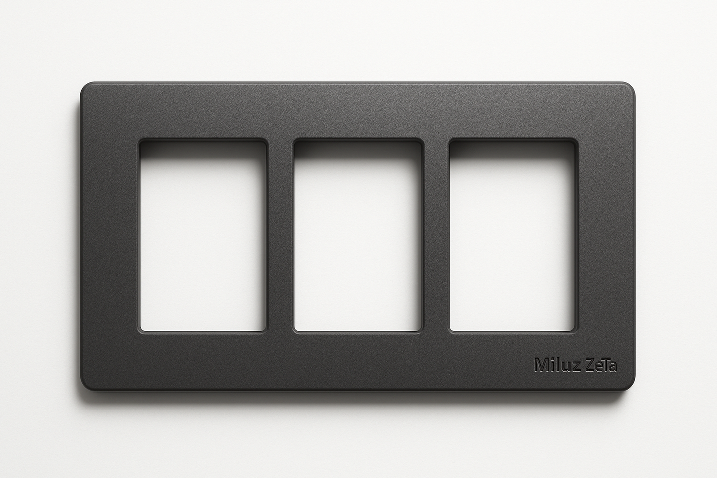 Cover frame, Miluz ZeTa, 3 module, anthracite