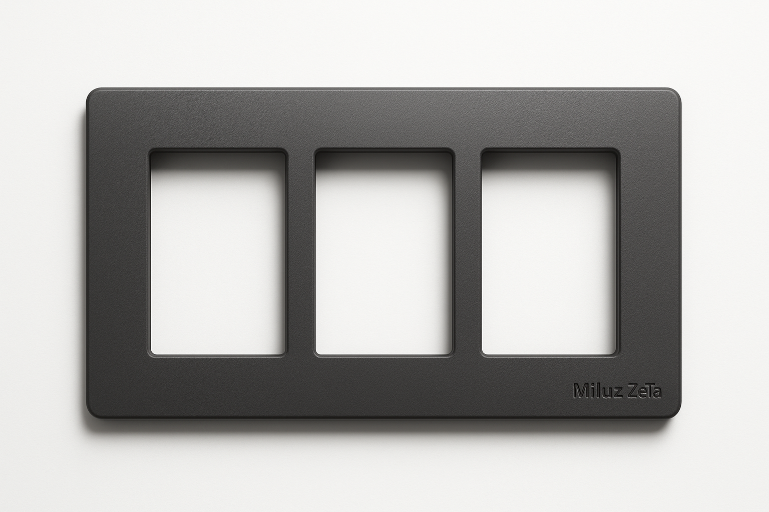 Cover frame, Miluz ZeTa, 3 module, anthracite