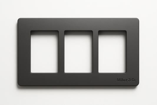 Cover frame, Miluz ZeTa, 3 module, anthracite